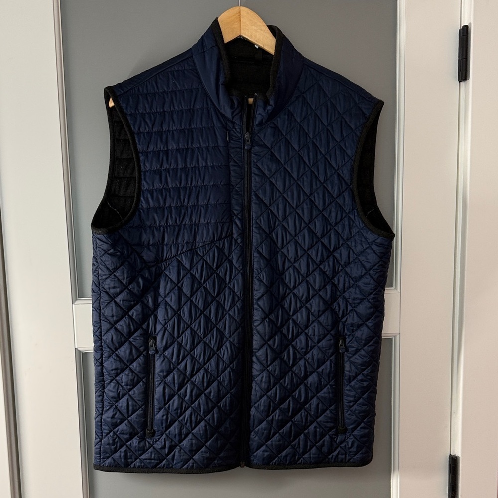 Greyson Quilted Navy Zip Vest